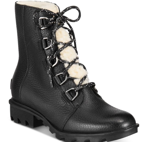 Sorel Shoes - Sorel women Phoenix short lace shearling boots